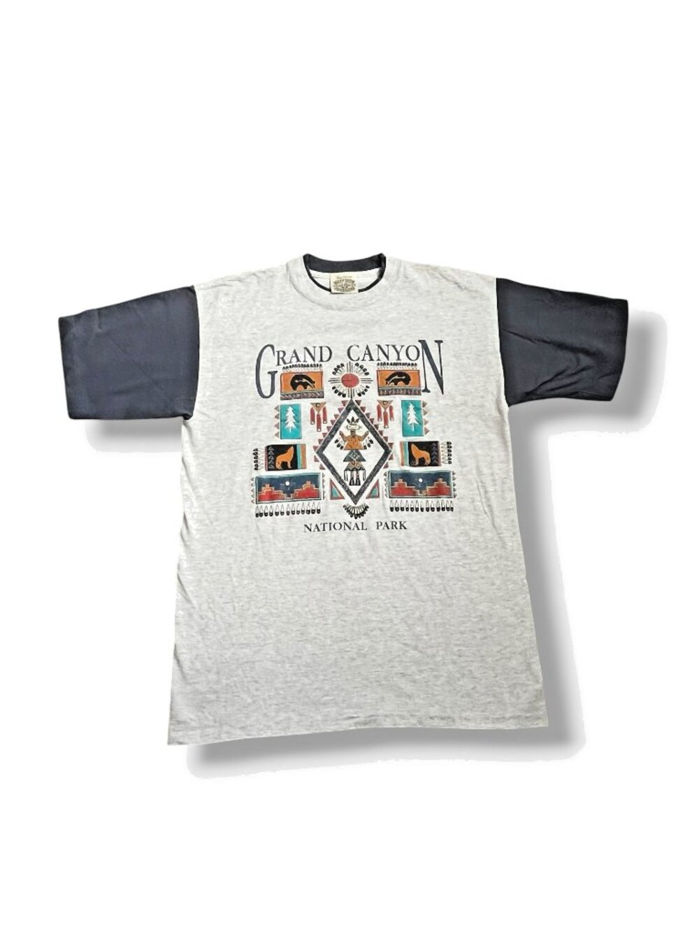 Vintage 90s Grand Canyon Tee Shirt Large Southwestern Single Stitch Fred Harvey